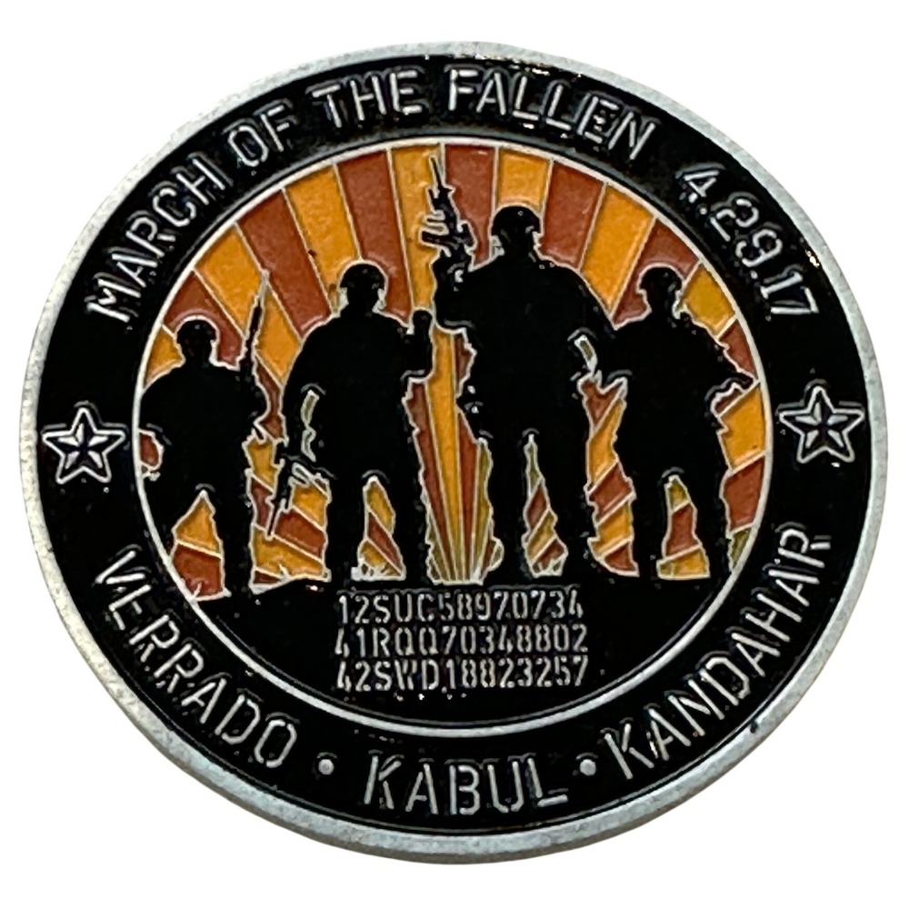 March of the Fallen 2017 Military Challenge Coin MOTF Verrado Kabul Kandahar